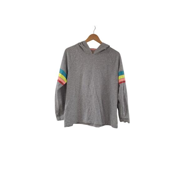 Girls Xcersion Plus Size 3X Rainbow Sleeve Gray Hoodie - Picture 1 of 4